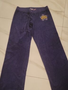 Juicy Couture Deep Navy Blue Logo Velvet Vintage Usa Couture